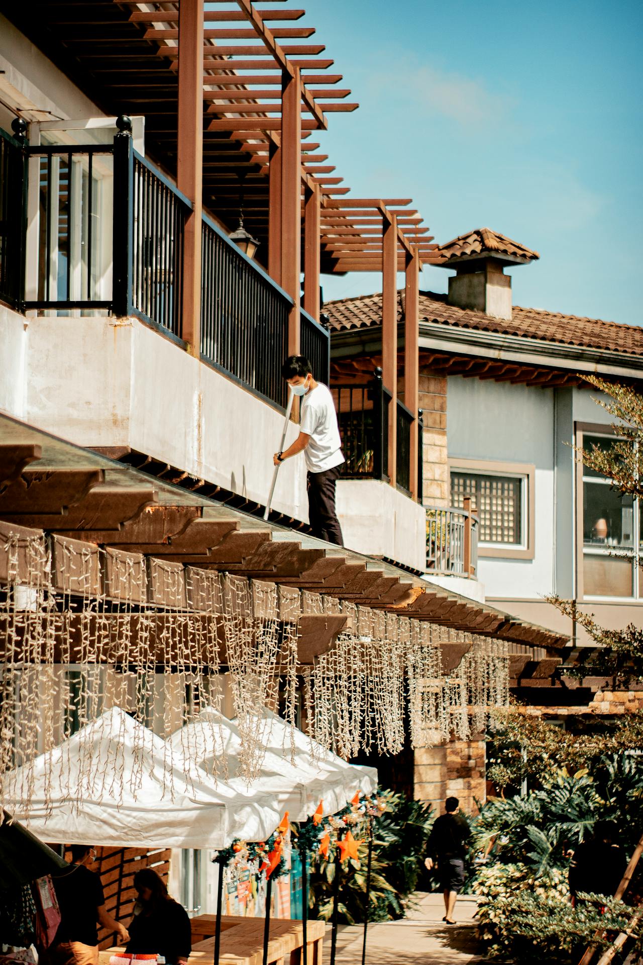 Roof before cleaning in Katy TX